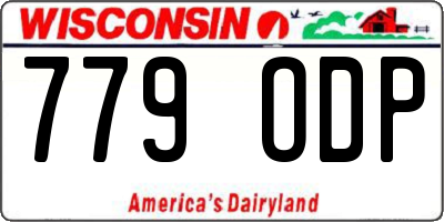 WI license plate 779ODP