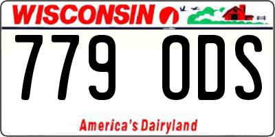 WI license plate 779ODS