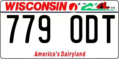 WI license plate 779ODT