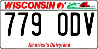 WI license plate 779ODV