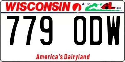 WI license plate 779ODW