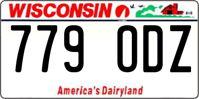 WI license plate 779ODZ