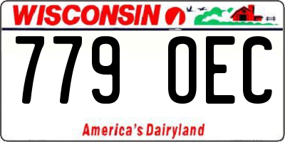 WI license plate 779OEC