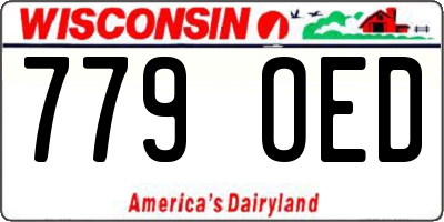 WI license plate 779OED