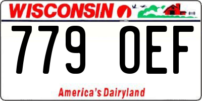 WI license plate 779OEF