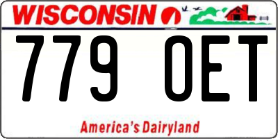 WI license plate 779OET