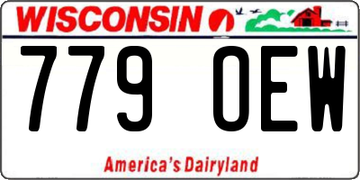 WI license plate 779OEW