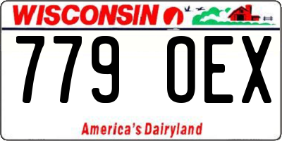 WI license plate 779OEX