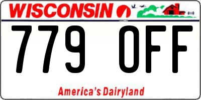 WI license plate 779OFF