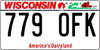 WI license plate 779OFK