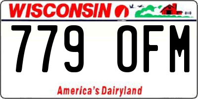 WI license plate 779OFM