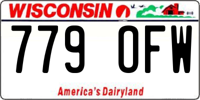 WI license plate 779OFW
