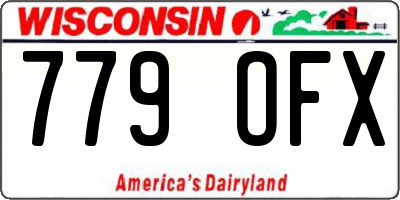 WI license plate 779OFX