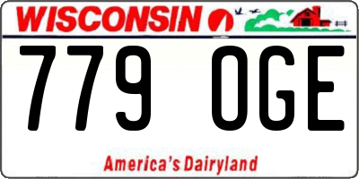 WI license plate 779OGE