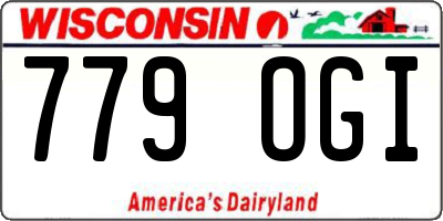 WI license plate 779OGI