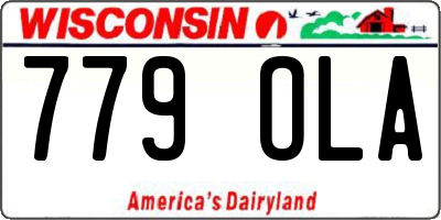 WI license plate 779OLA