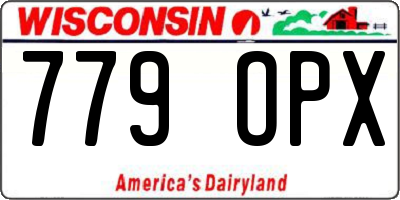 WI license plate 779OPX