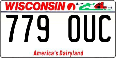 WI license plate 779OUC