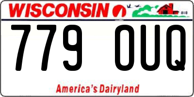 WI license plate 779OUQ