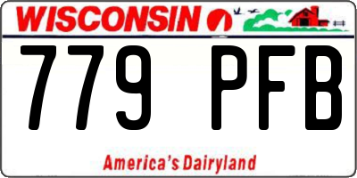 WI license plate 779PFB