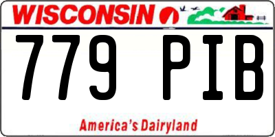 WI license plate 779PIB