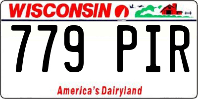 WI license plate 779PIR