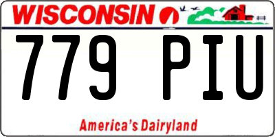 WI license plate 779PIU