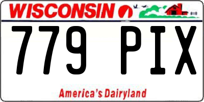 WI license plate 779PIX
