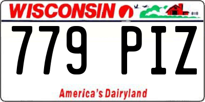 WI license plate 779PIZ