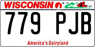 WI license plate 779PJB