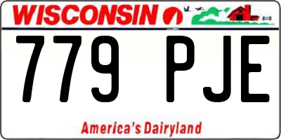 WI license plate 779PJE