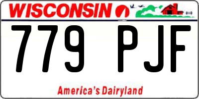WI license plate 779PJF