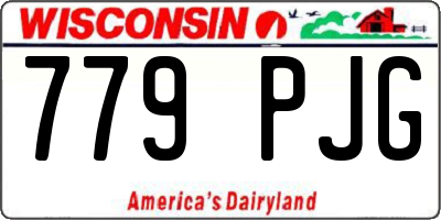 WI license plate 779PJG