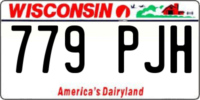 WI license plate 779PJH
