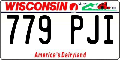 WI license plate 779PJI