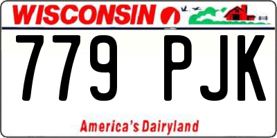 WI license plate 779PJK