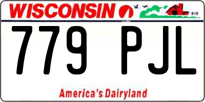 WI license plate 779PJL