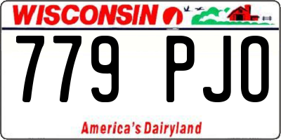 WI license plate 779PJO