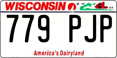 WI license plate 779PJP