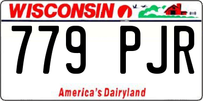 WI license plate 779PJR