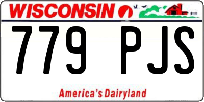 WI license plate 779PJS