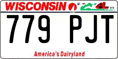 WI license plate 779PJT