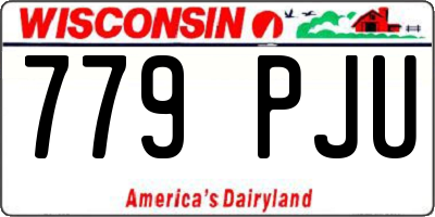 WI license plate 779PJU
