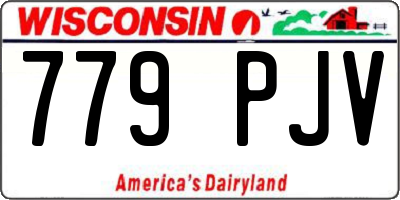 WI license plate 779PJV