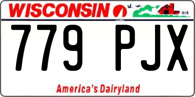 WI license plate 779PJX