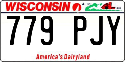 WI license plate 779PJY
