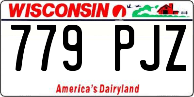 WI license plate 779PJZ