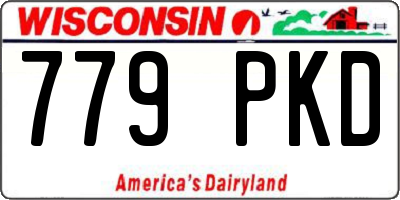 WI license plate 779PKD