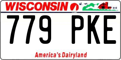 WI license plate 779PKE