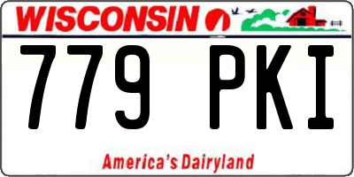 WI license plate 779PKI